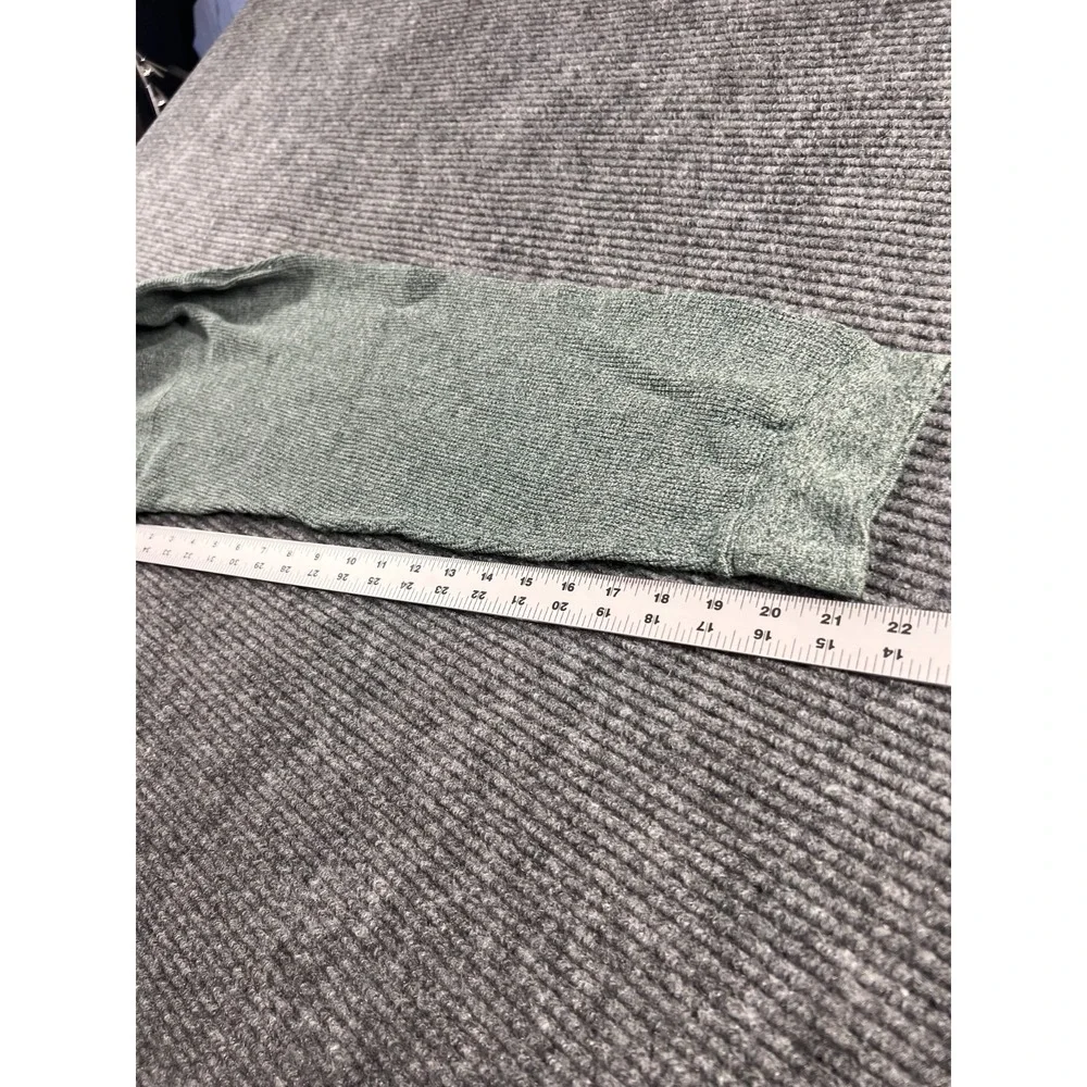 Vintage Alpine Ridge Rugged Wear Thermal Henley Shirt Green Marl Waffle Knit USA